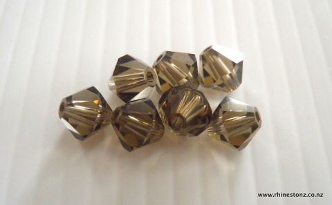 Swarovski Bicone Art 5301 Smoky Quartz 6mm